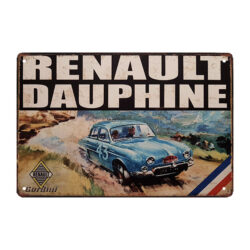 plaque métal renault dauphine