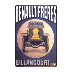 plaque métal renault vintage