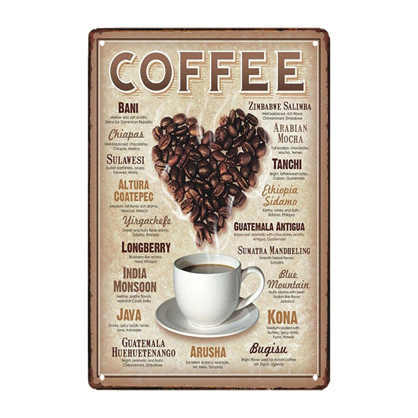 plaque-metal-retro-cafe plaque métal retro café