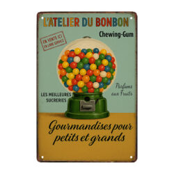 plaque métal retro candy