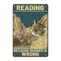 plaque métal retro  chaton