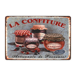 plaque métal retro confiture de provence