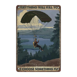 plaque métal rétro parachutiste