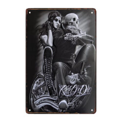 plaque métal ride or die