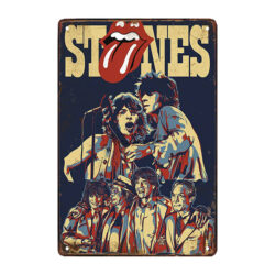 plaque métal rolling stones