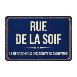 plaque métal rue de la soif
