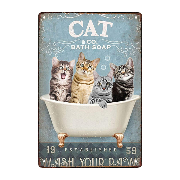 plaque-metal-salle-de-bain-vintage plaque métal salle de bain vintage