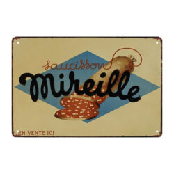 plaque métal saucisson