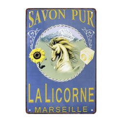 plaque métal savon