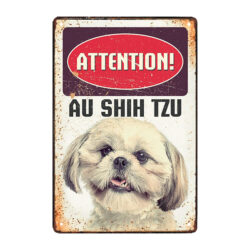 plaque métal shih tzu