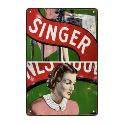 plaque métal singer