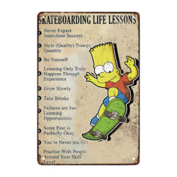 plaque métal skateboarding