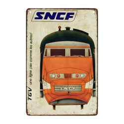plaque métal sncf vintage