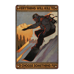 plaque métal snowboard