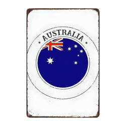 plaque métal souvenir australia