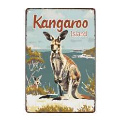 plaque métal souvenir kangourou