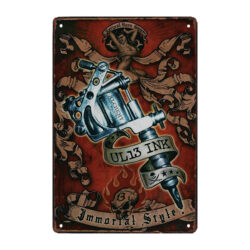 plaque métal tattoo
