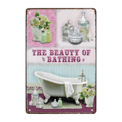metal plate the beauty of bathing