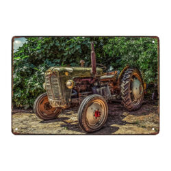 vintage tractor metal plate