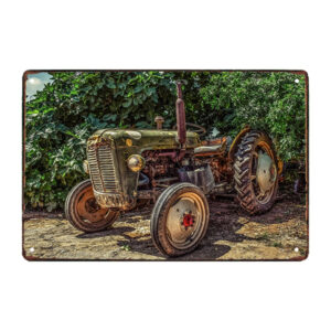 vintage tractor metal plate