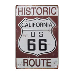 plaque métallique route 66